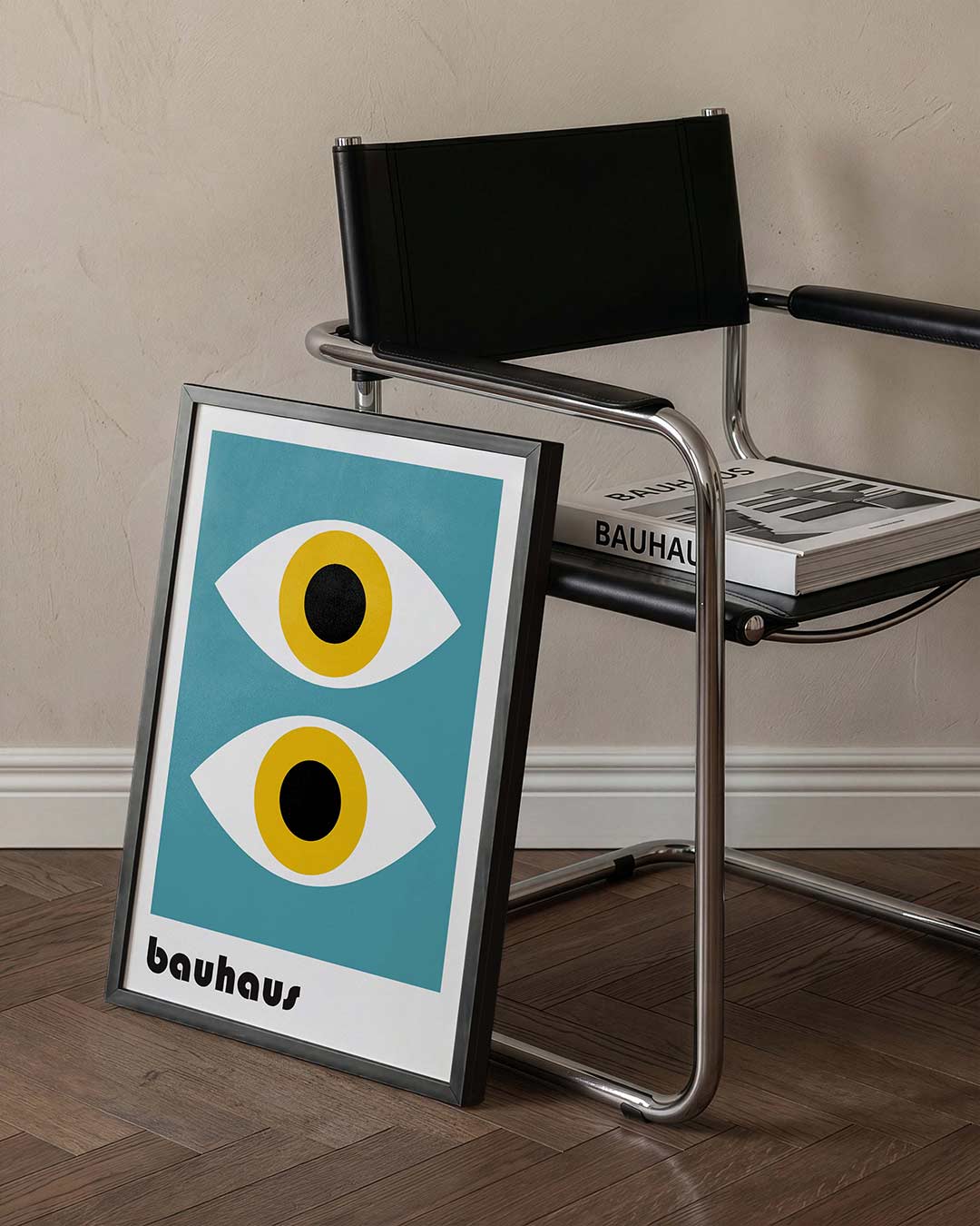 Oogvormen ritme – staande Bauhaus poster voor aan de muur