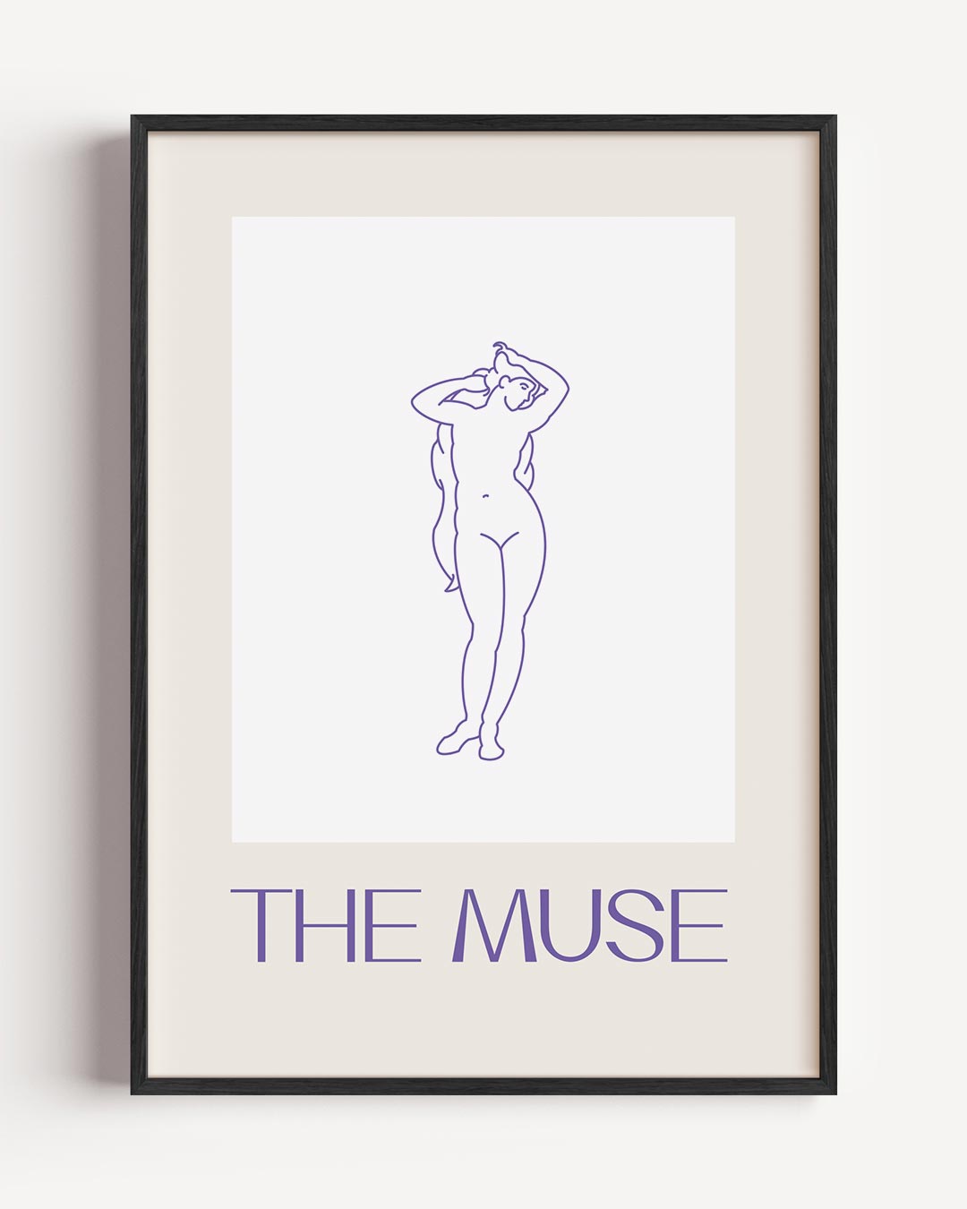 Elegante Muse – mindfulness portret poster als wanddecoratie