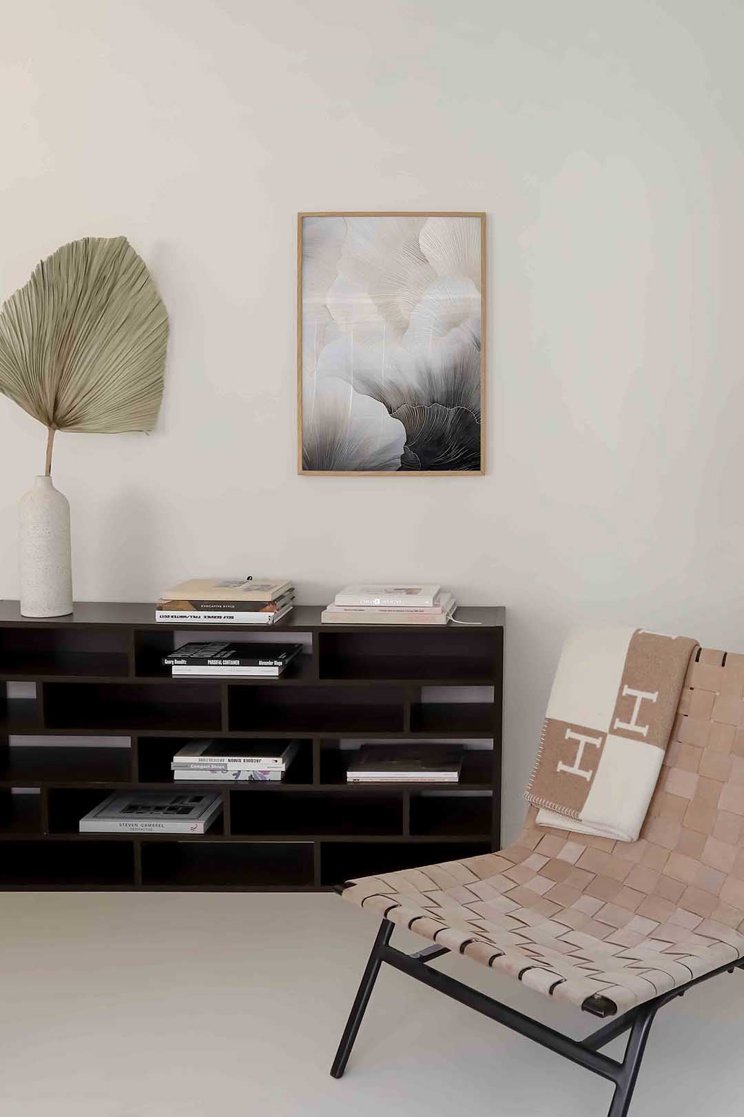 Gelaagde vormen – zachte abstracte poster in staand formaat