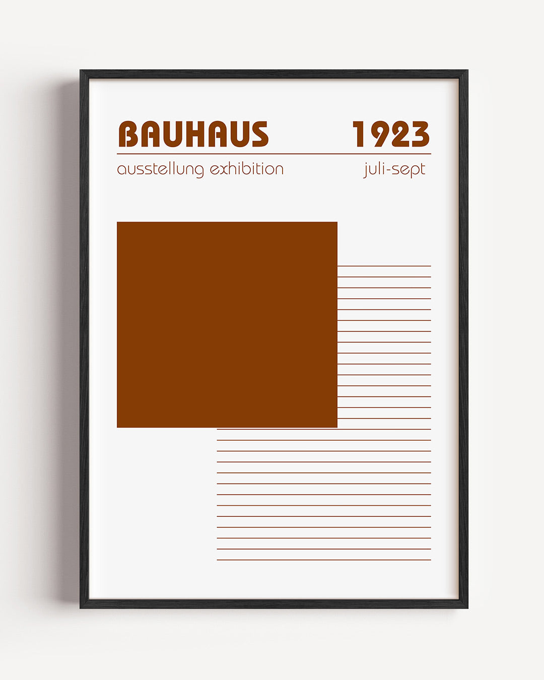 Vorm en lijnen – staande Bauhaus poster als wanddecoratie