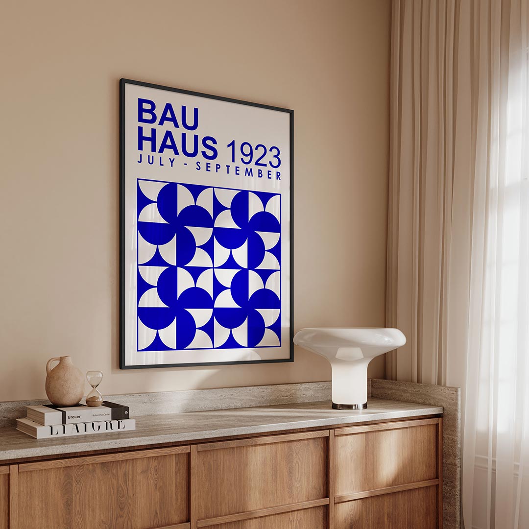 Vormen en vlakken – geometrische Bauhaus poster in staand formaat