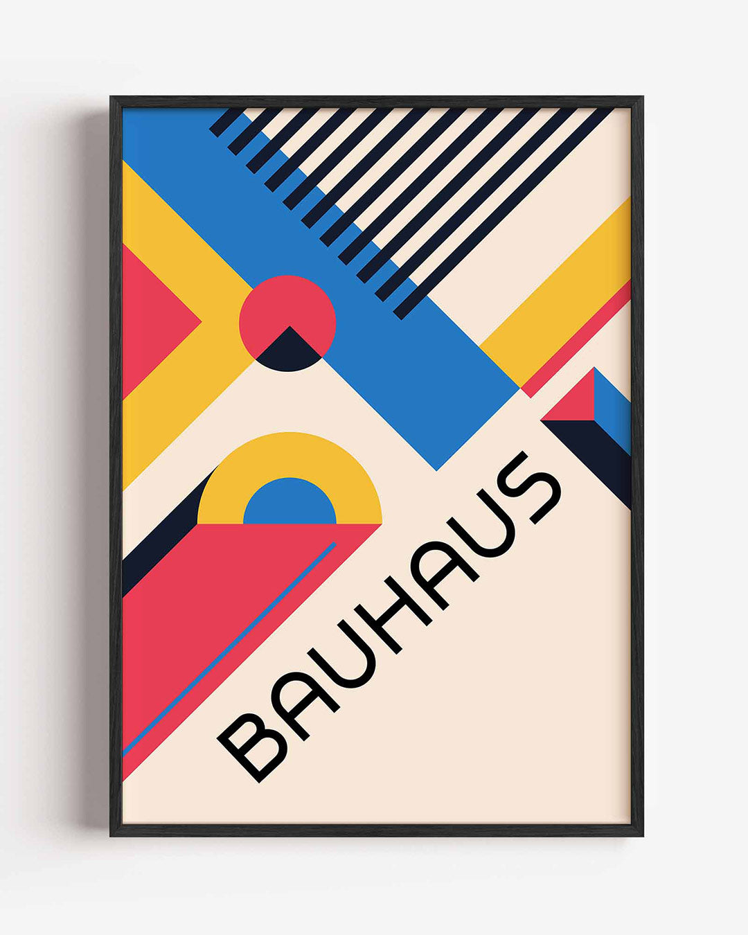 Vormen en vlakken – staande Bauhaus poster als wanddecoratie