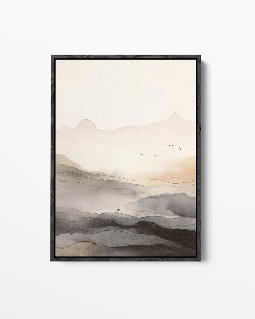 Zachte lijnlandschap – staand wanddecoratie kunstwerk