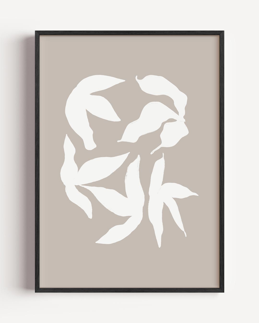 Elegante Bladeren Wanddecoratie – kleurrijke abstracte portret poster als wanddecoratie