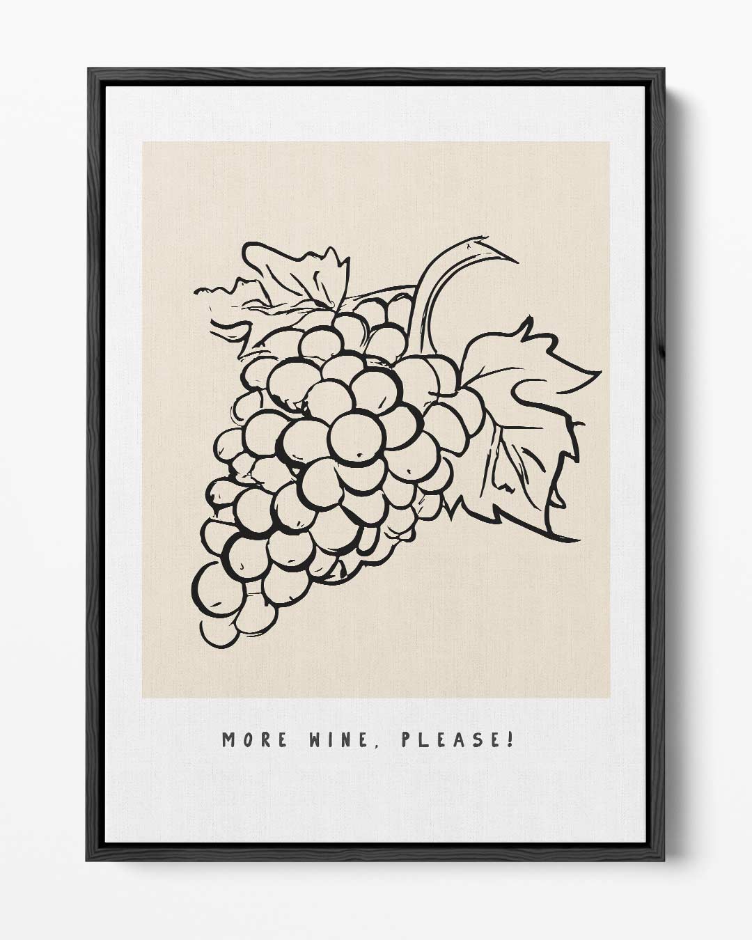 More Wine, Please! – portret kunstwerk als wanddecoratie