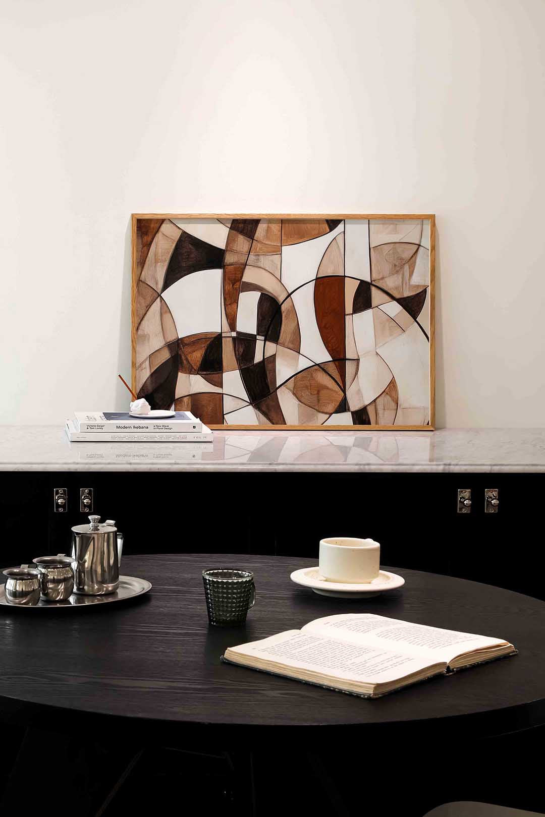 Abstracte vormen – abstracte poster in liggend formaat
