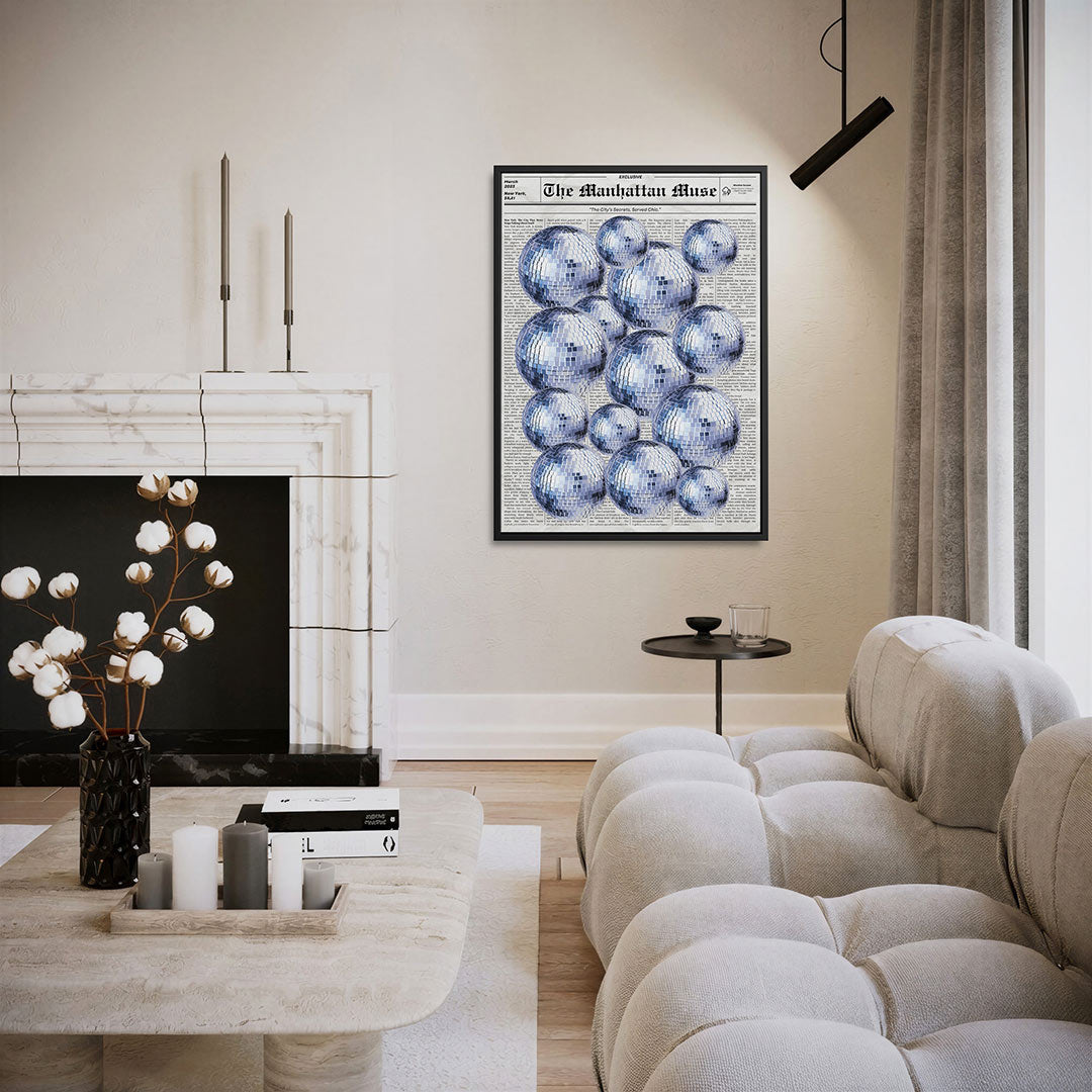 Reflecterende bollen – staand wanddecoratie kunstwerk
