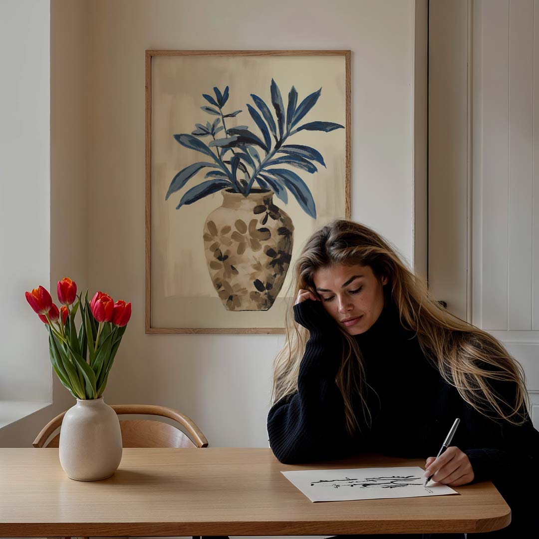 Botanische Vaas – bloemen poster in staand formaat