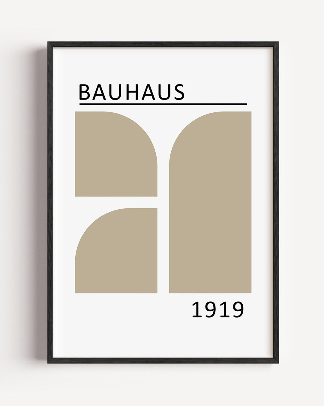 Vorm en balans – staande Bauhaus poster als wanddecoratie