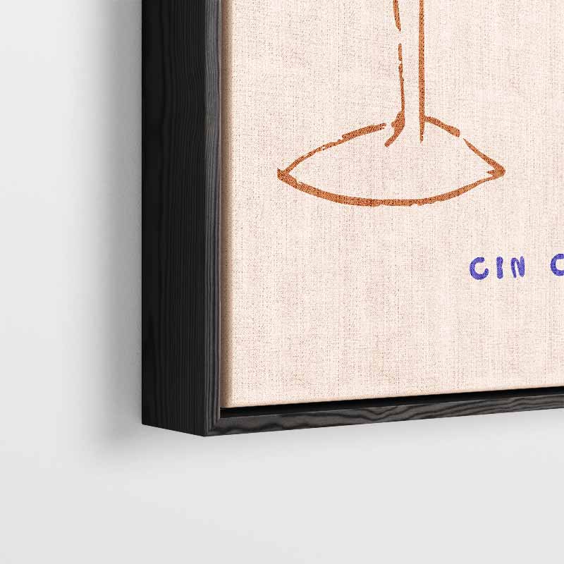 Proostende Wijnglazen Illustratie – plexiglas wanddecoratie in portret formaat