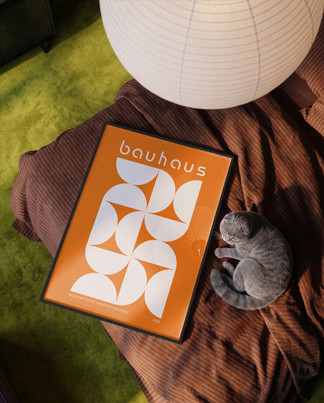Vormritme en kleur – moderne Bauhaus wandkunst als poster