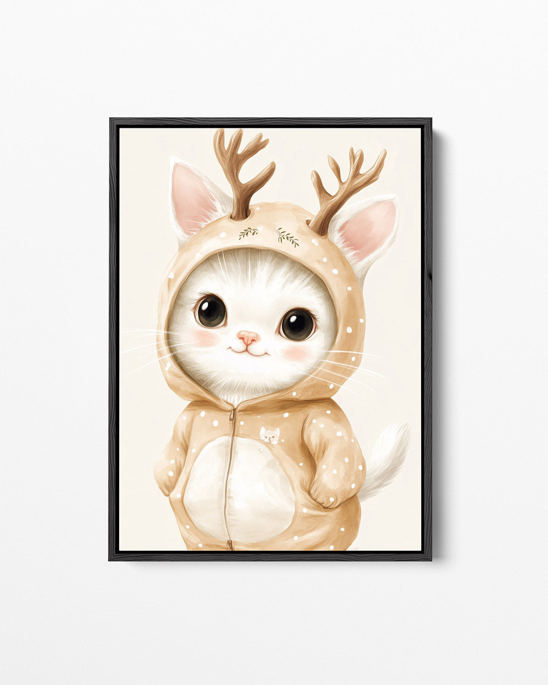 Schattige kat illustratie – staand wanddecoratie kunstwerk