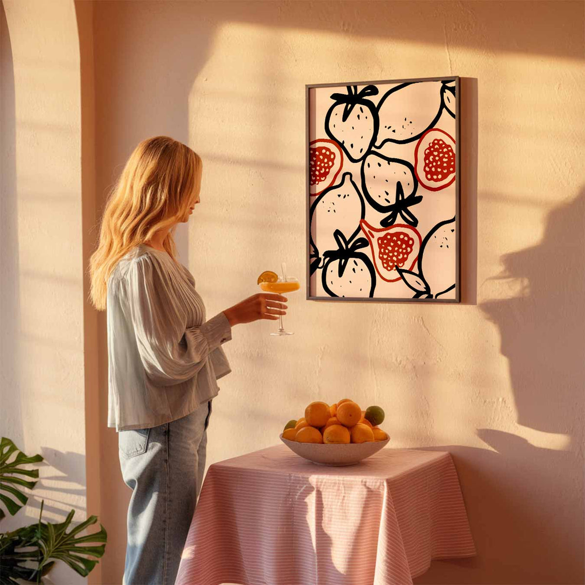 Fruitige Vibe Kunstposter – keuken poster als sfeervolle staande wanddecoratie