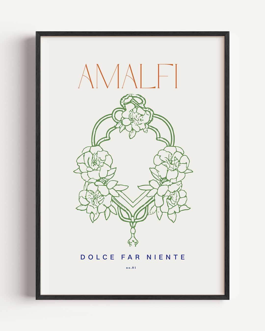 Amalfi Bloemenkunst – La Dolce Vita portret poster als wanddecoratie