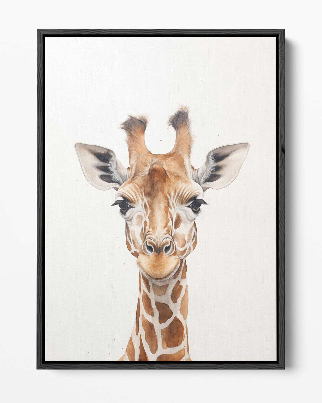 Vrolijke Giraffe Portret – portret kunstwerk als wanddecoratie