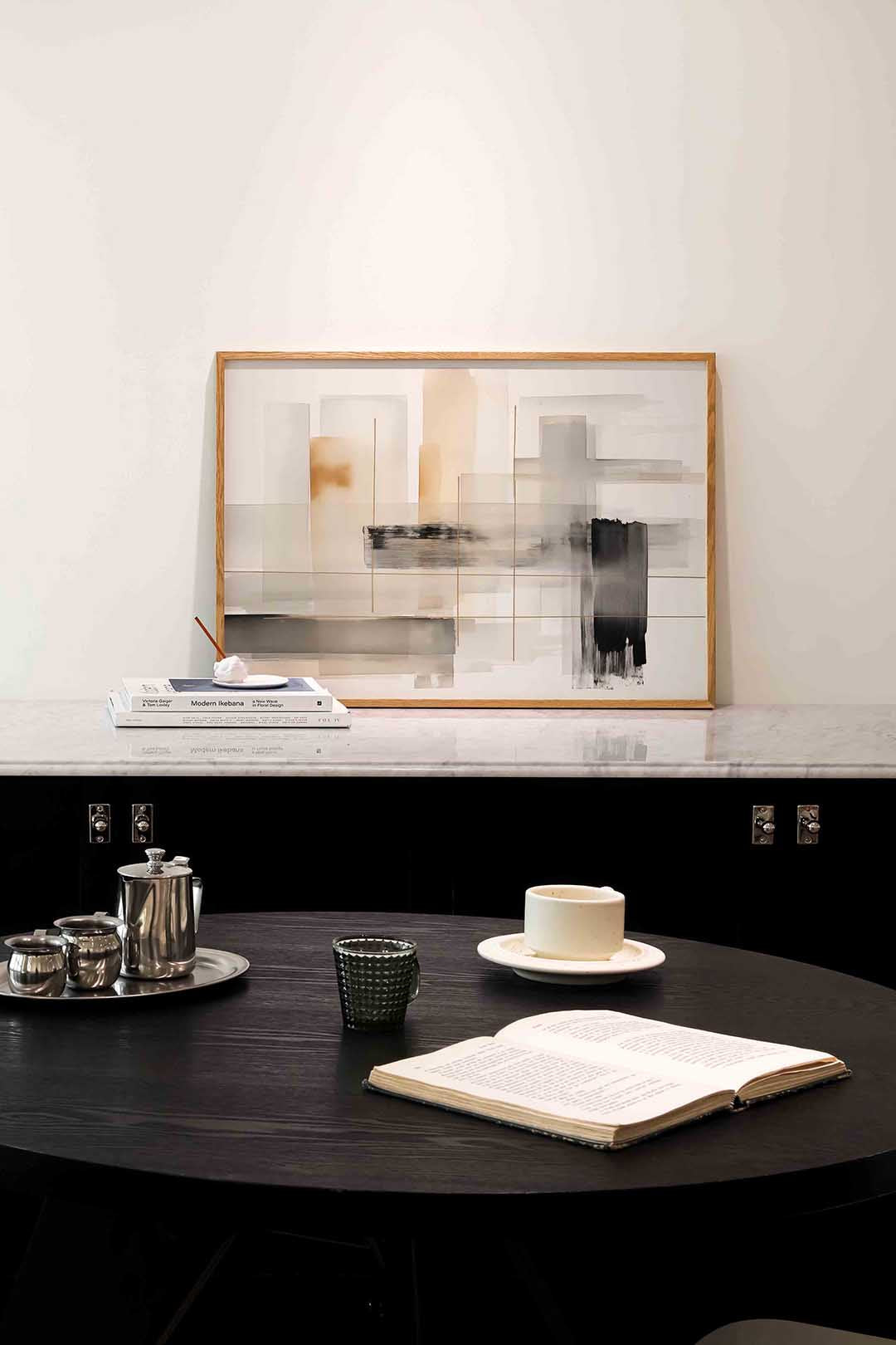 Abstracte vormen – abstracte poster in liggend formaat