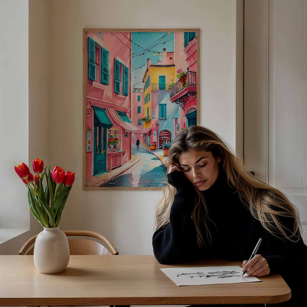 Dromerige Straatjes – Popart poster als moderne urban wanddecoratie