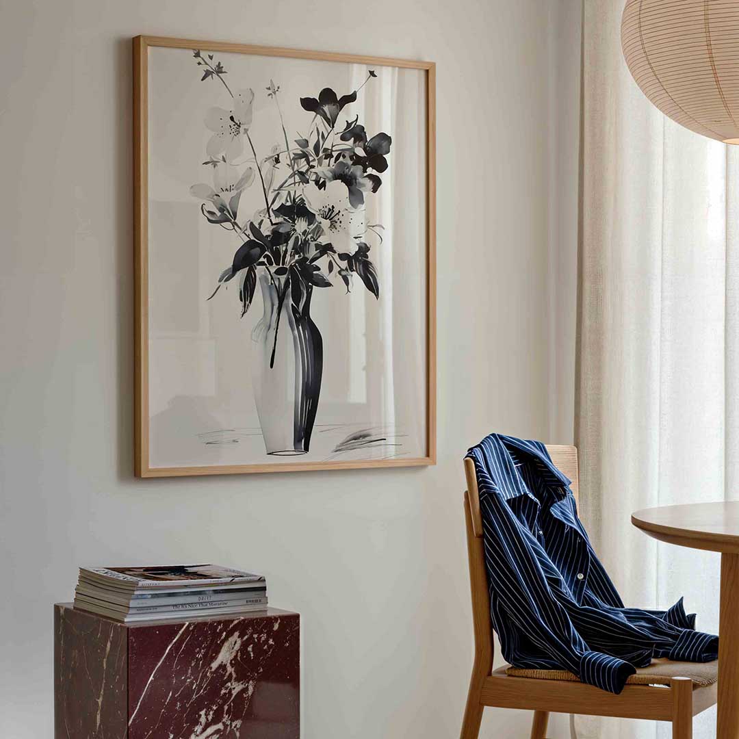 Bloemen in vaas – bloemen poster in staand formaat