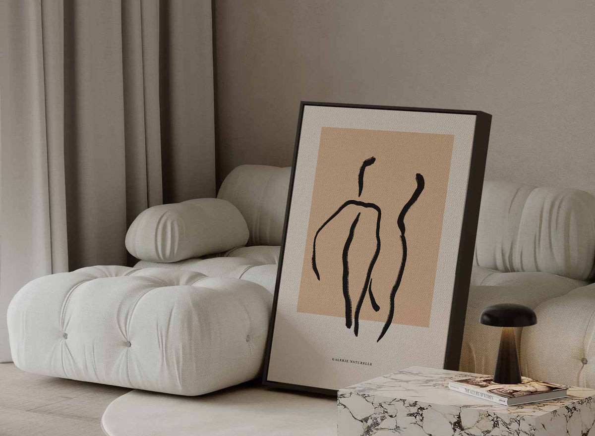 Abstracte Lichaamsvormen – staande wandkunst voor woonkamer of interieur