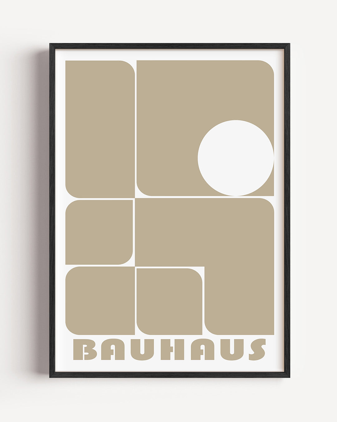 Vormen en vlakken – staande Bauhaus poster als wanddecoratie