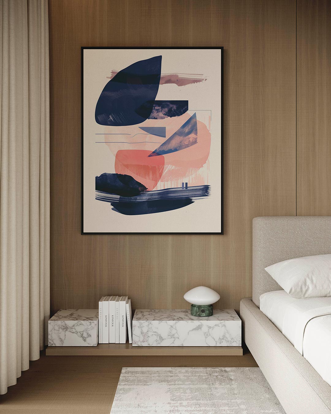 Organische vormen compositie – staand wanddecoratie kunstwerk