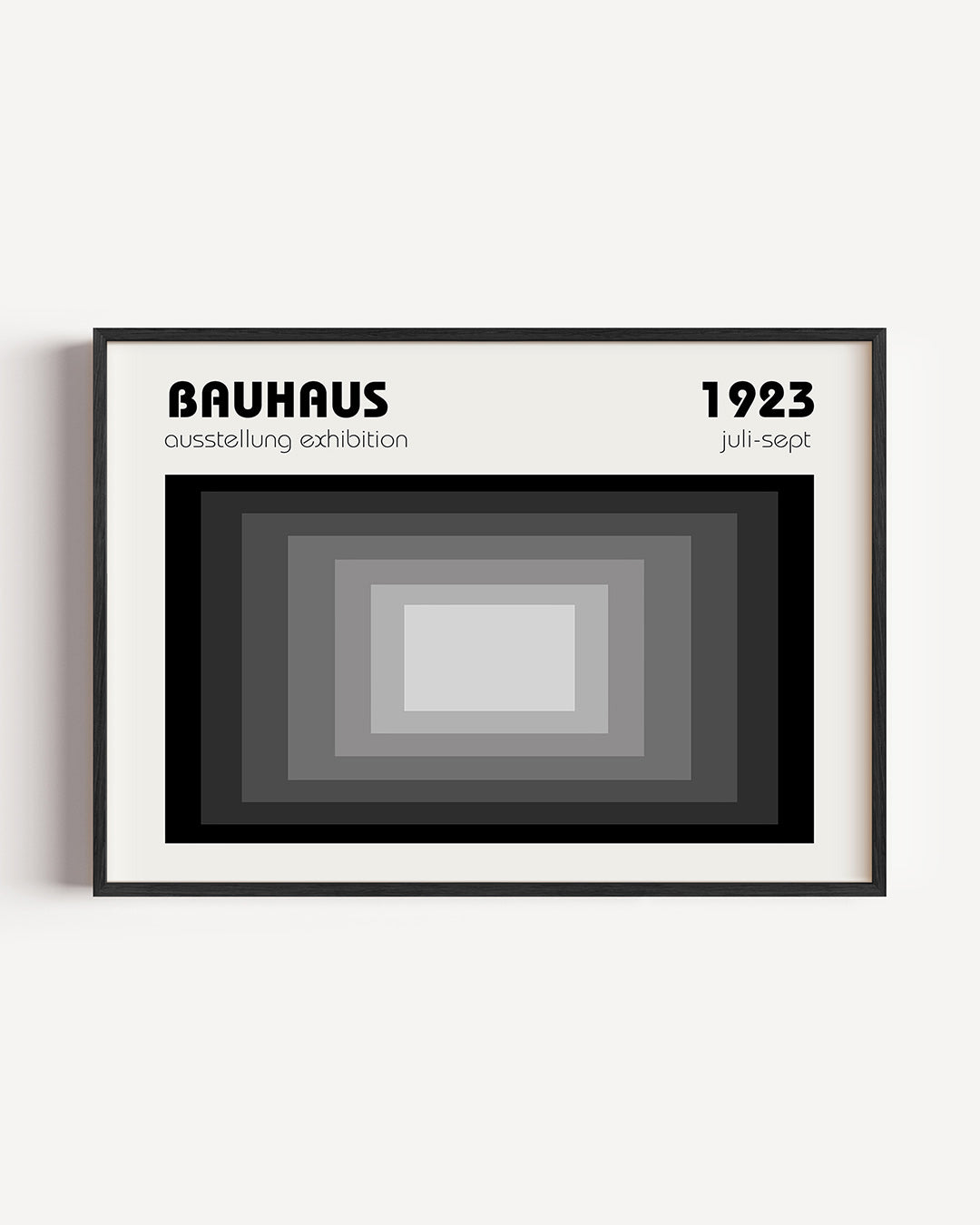 Vorm en balans – liggende Bauhaus poster als wanddecoratie