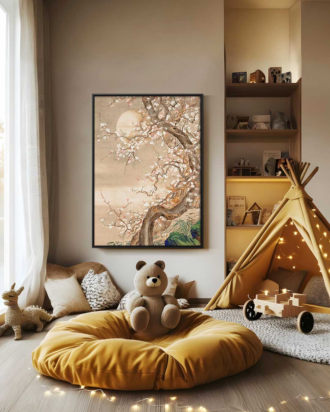 Sereen Bloesemlandschap – staand kunstwerk voor modern interieur