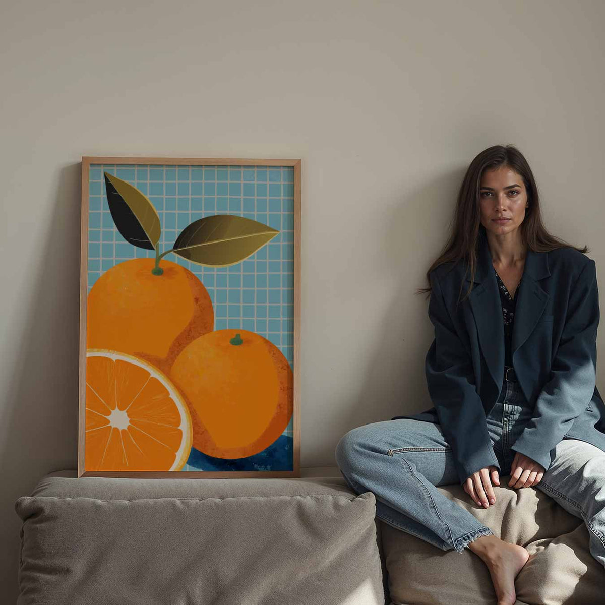 Vrolijke Citrus – staande keuken wanddecoratie van WallArtistic