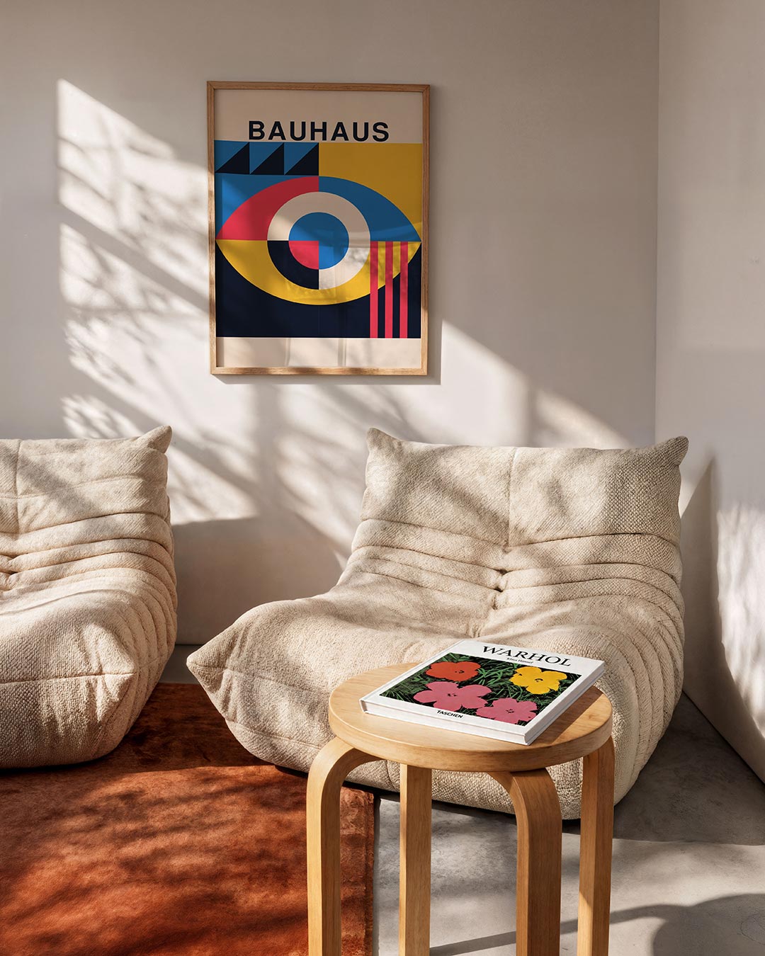 Vorm en kleur – geometrische Bauhaus poster in staand formaat