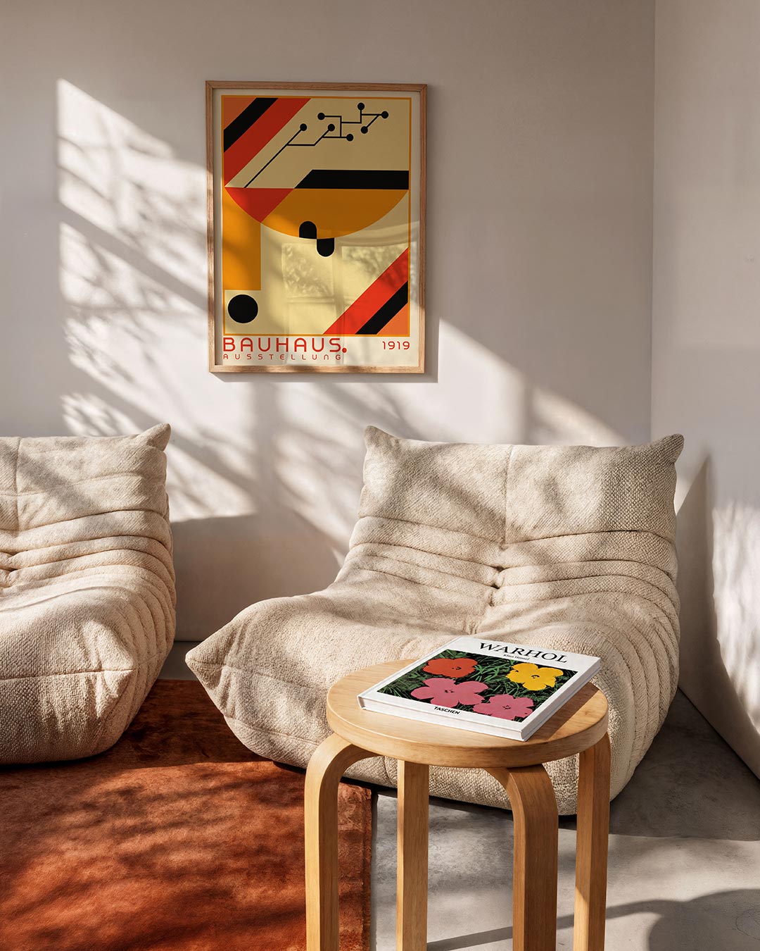 Abstracte – geometrische Bauhaus poster in staand formaat