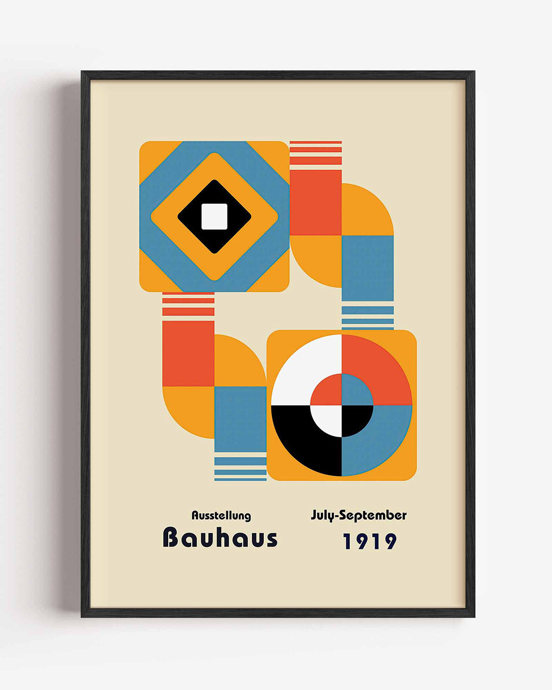 Vormen en vlakkenspel – staande Bauhaus poster als wanddecoratie