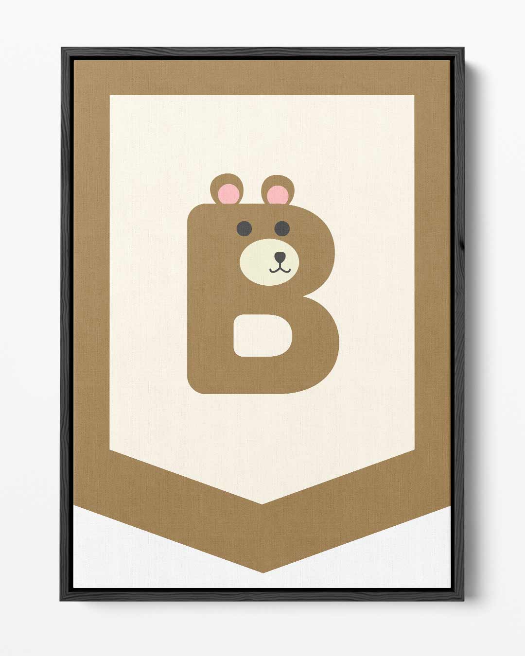 Schattige Berenletter Banner – portret kunstwerk als wanddecoratie