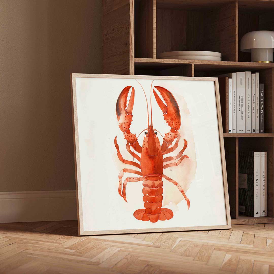 Kreeft – moderne wandkunst als vierkante poster