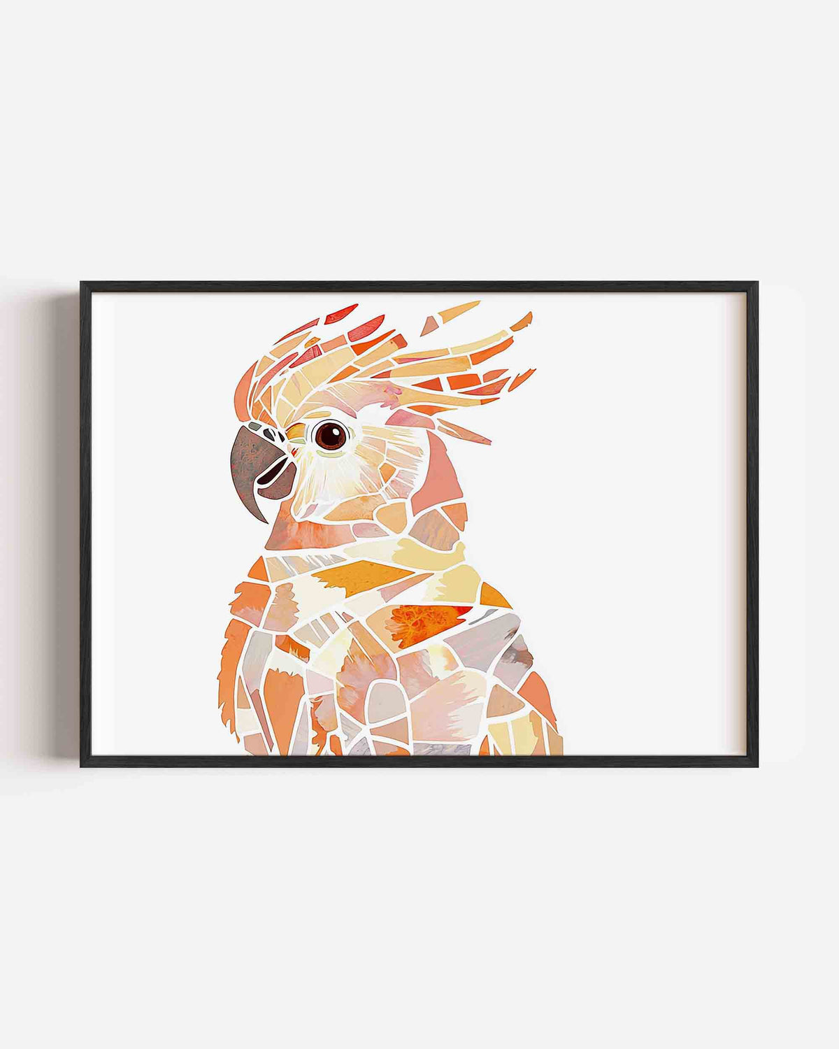 Papegaai mozaïek – dieren landscape poster als wanddecoratie