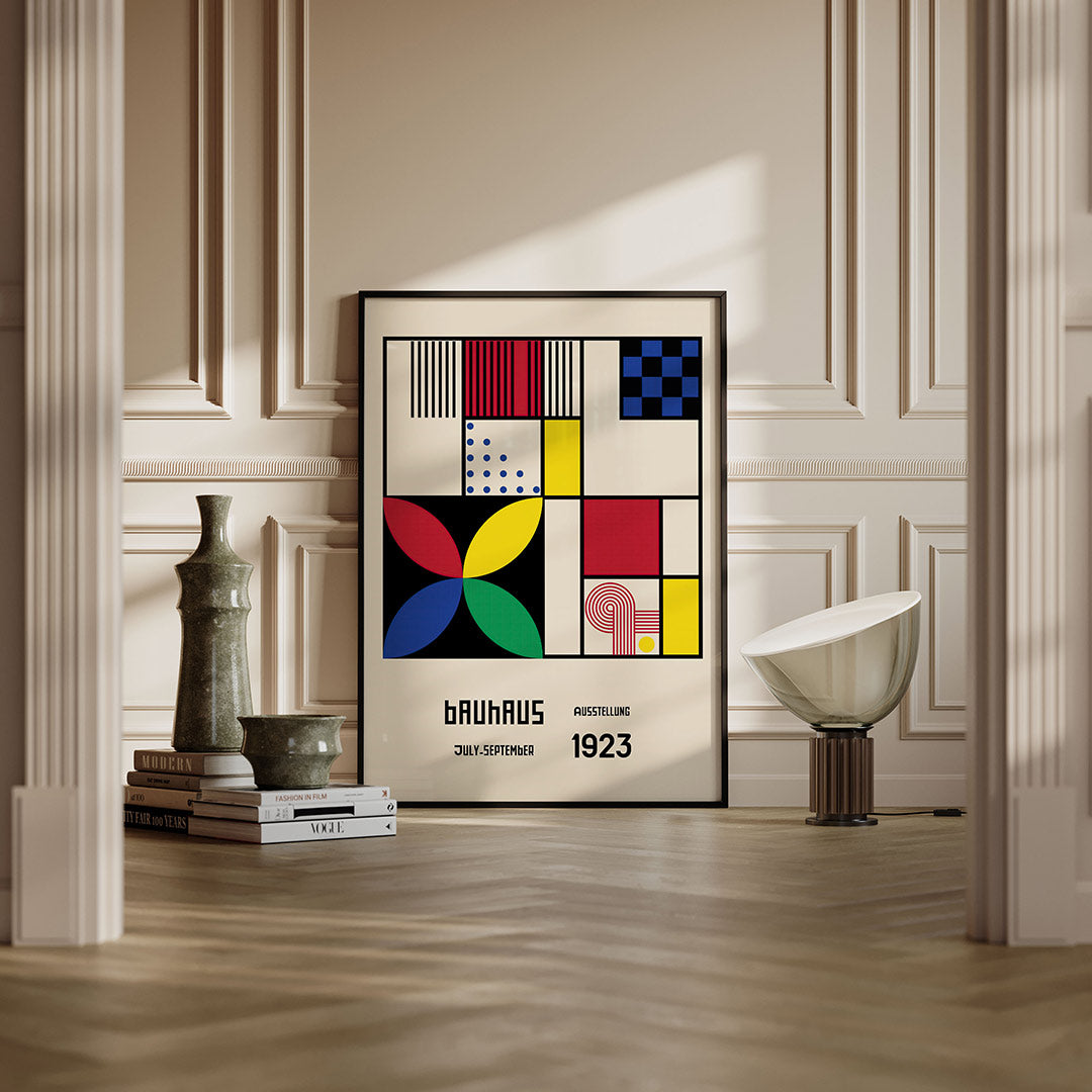 Vorm en kleur – moderne Bauhaus wandkunst als poster