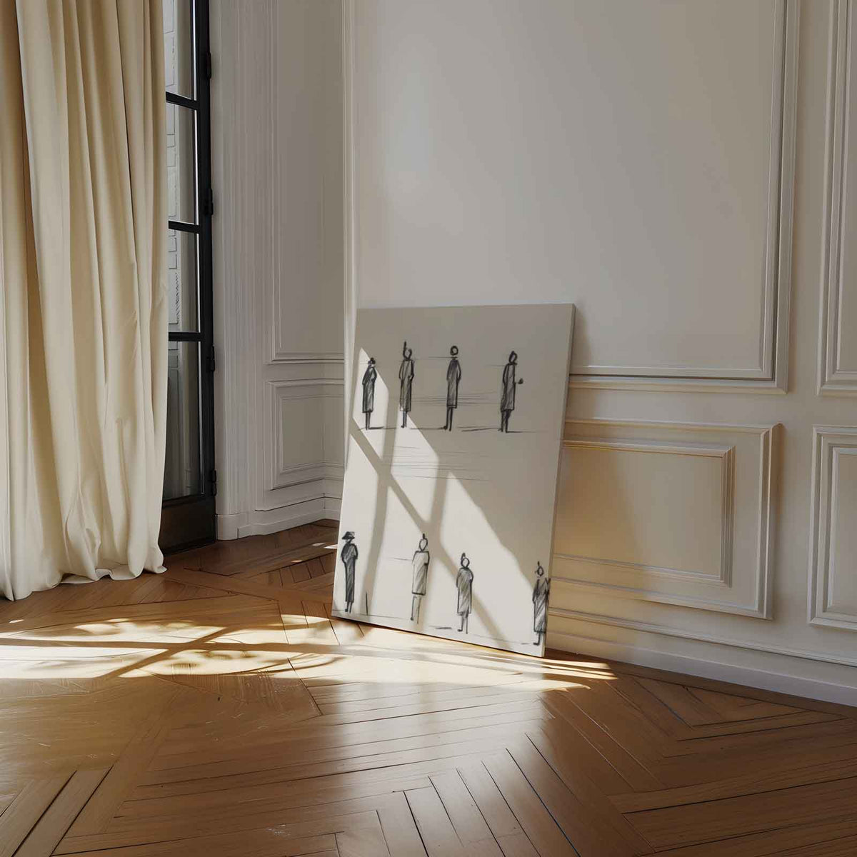 Stilte in Beweging – plexiglas wanddecoratie in portret formaat