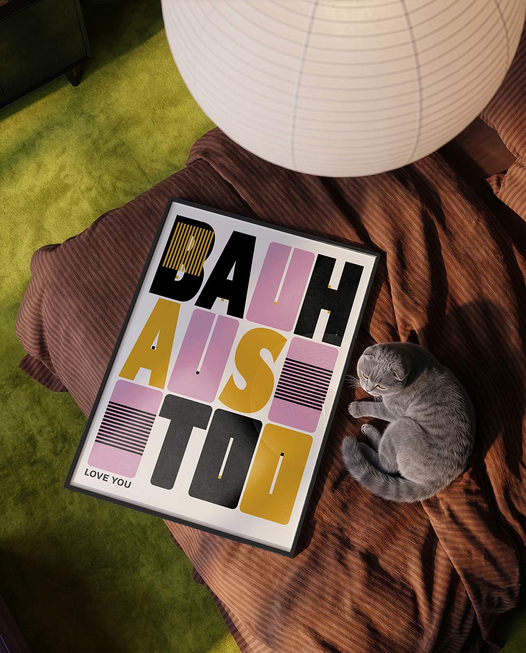 Typografisch lijnenspel – moderne Bauhaus wandkunst als poster