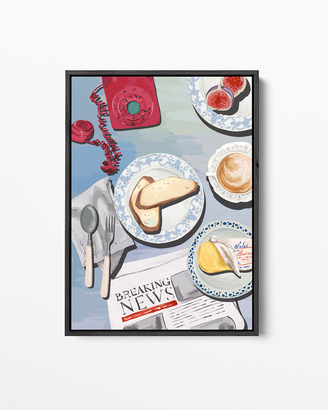 Ontbijt tafereel – staand wanddecoratie kunstwerk