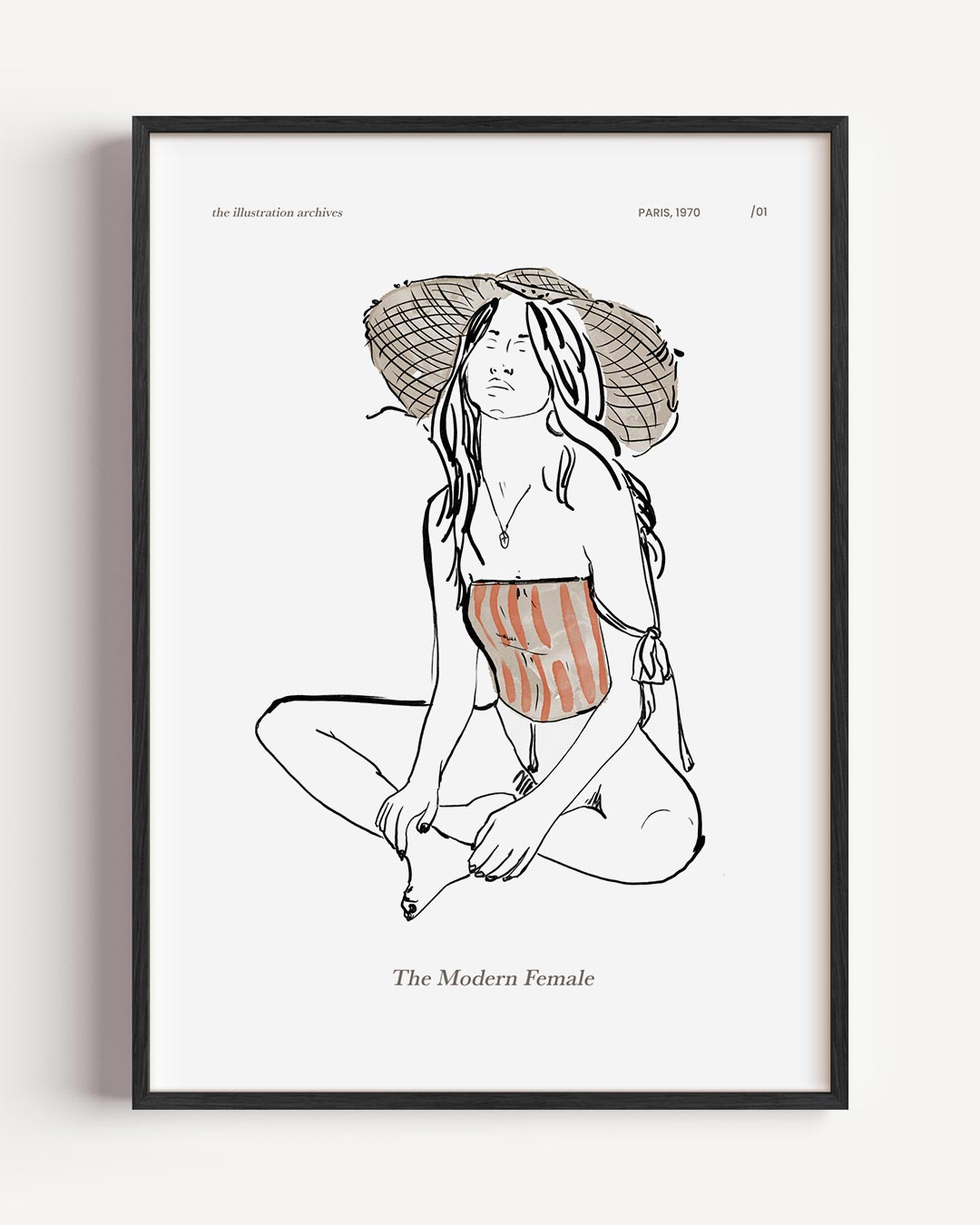 De Moderne Vrouw – vrouwelijk portret poster als wanddecoratie