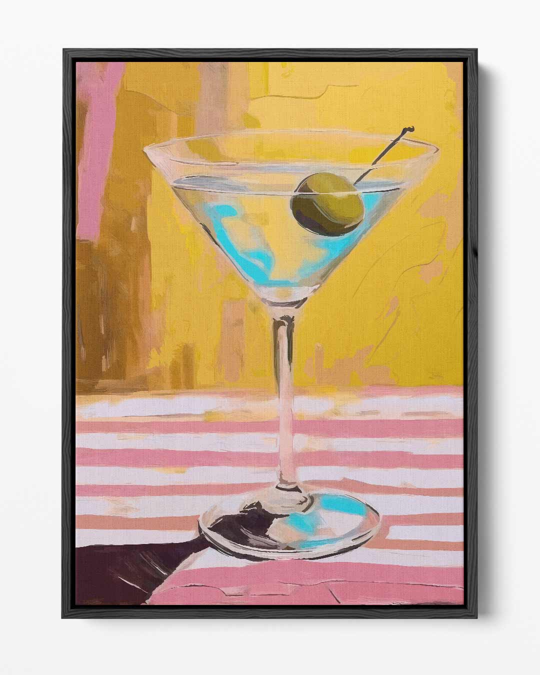Stijlvolle Martini Illustratie – portret kunstwerk als wanddecoratie