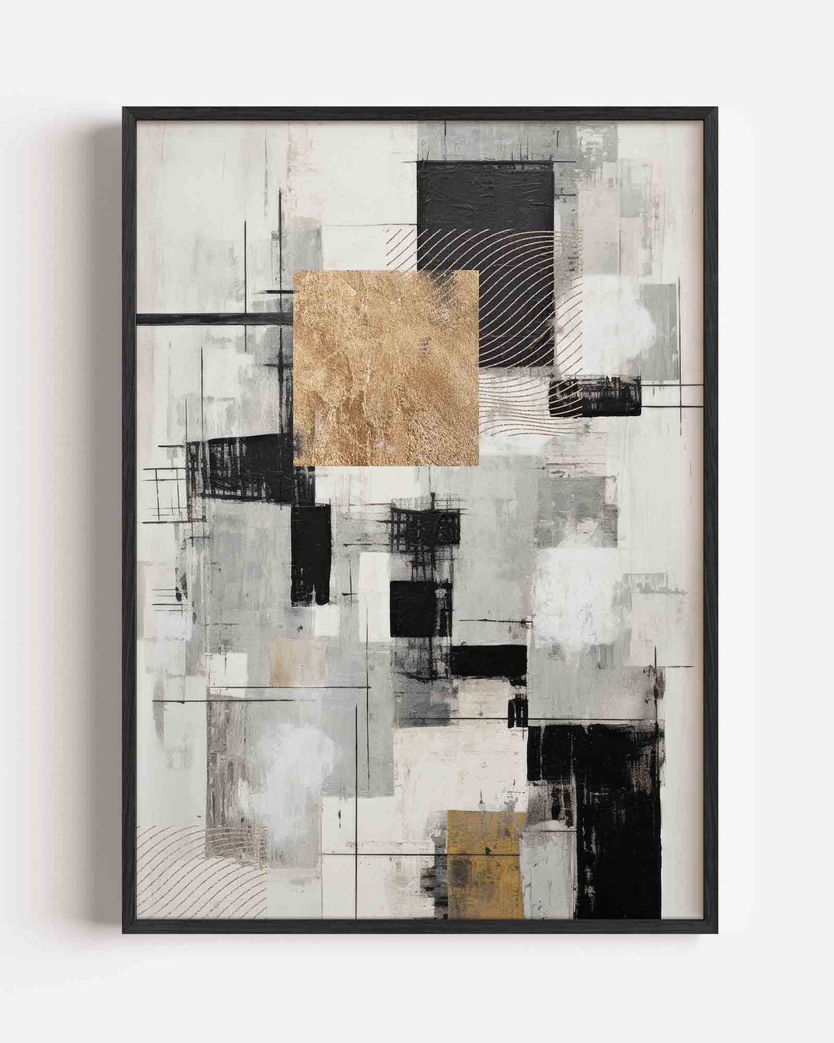 Abstracte geometrische vormen – zacht abstracte portret poster als wanddecoratie