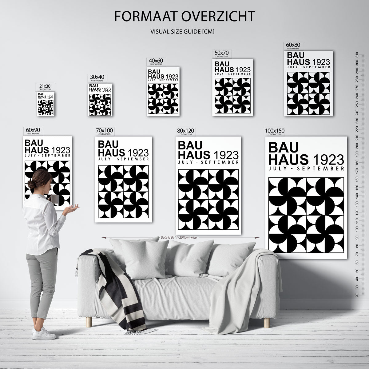 – geometrische poster in Bauhaus-stijl van WallArtistic
