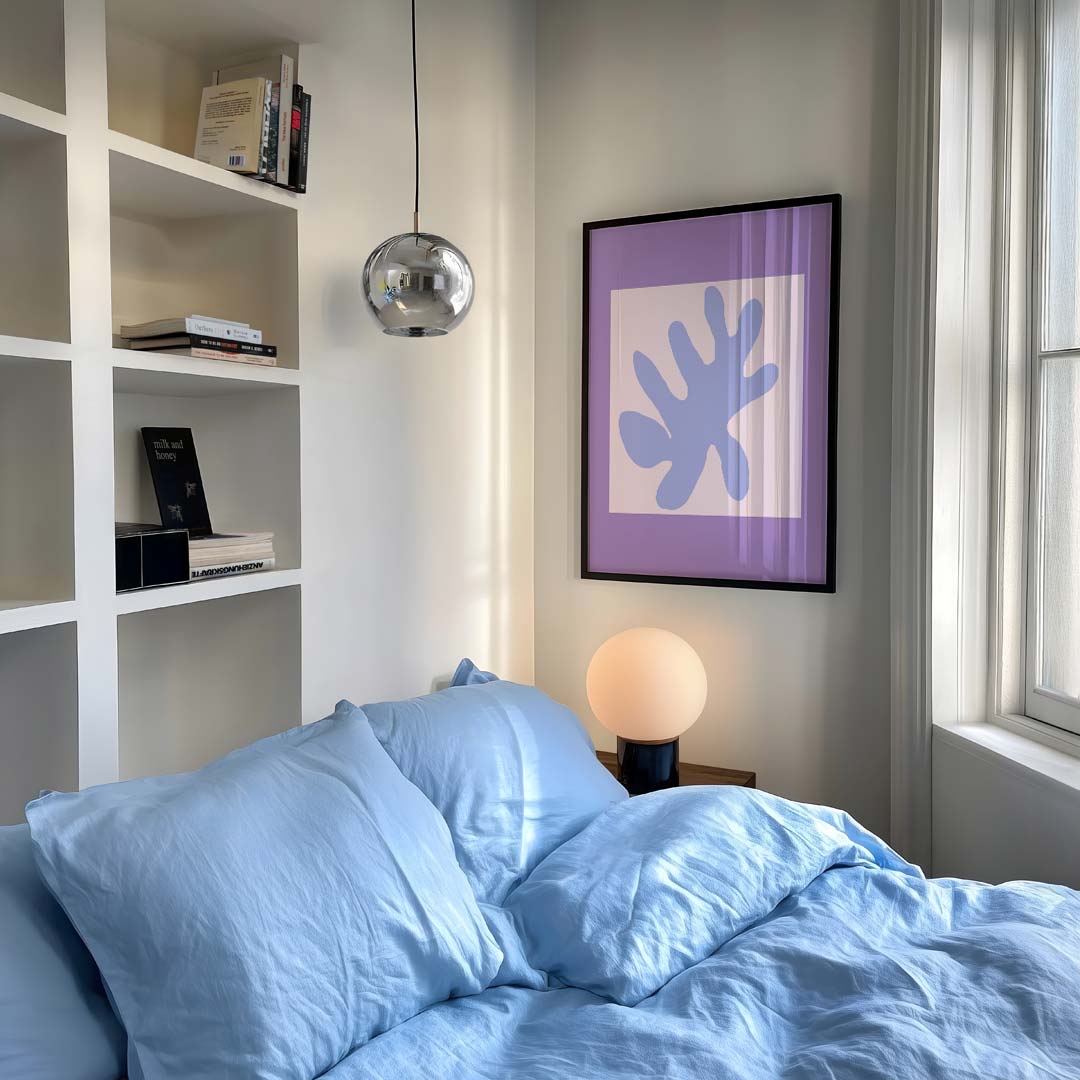 Speelse Bladvorm Abstract – staande kleurrijke abstracte wanddecoratie van WallArtistic