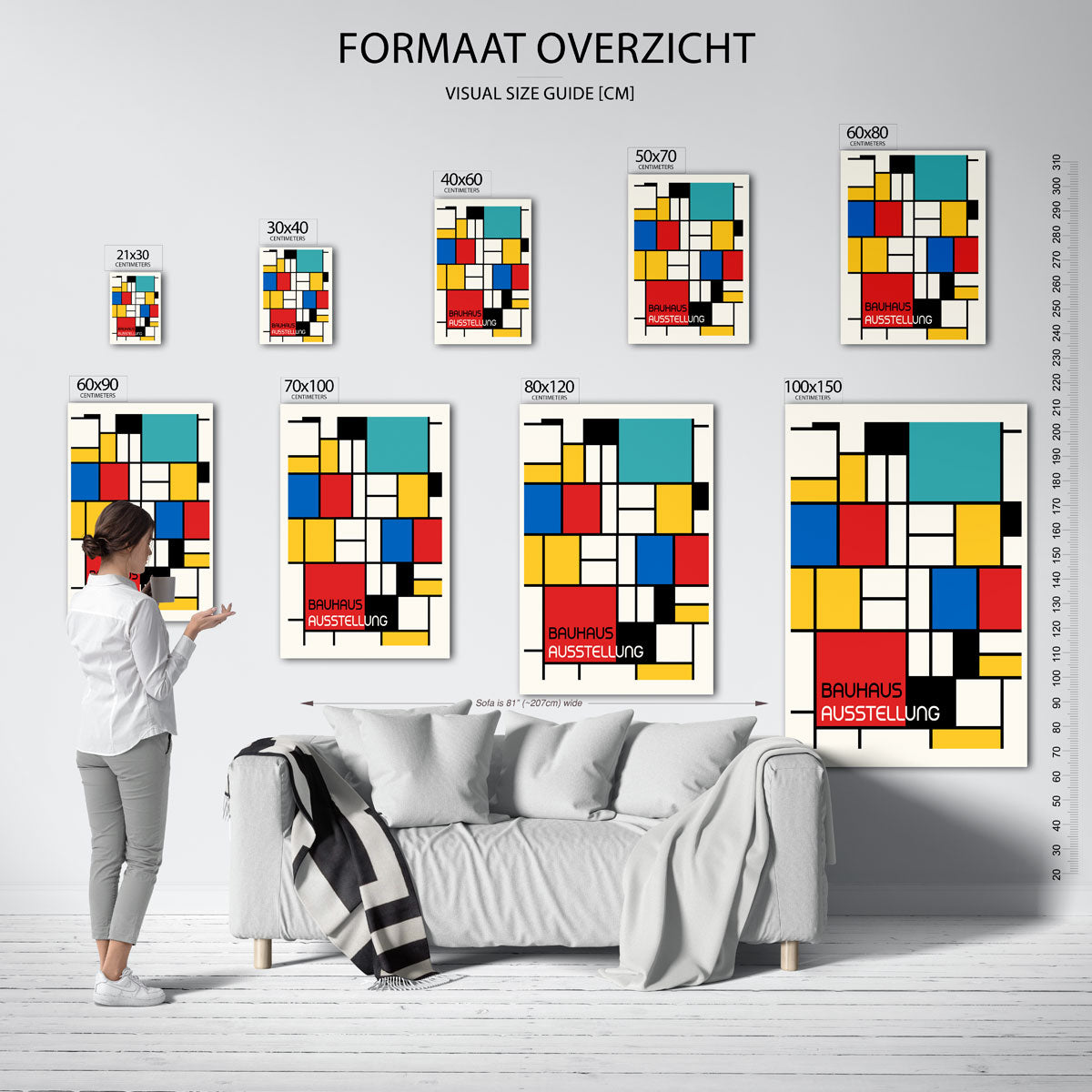 Vorm en kleurvlakken – Bauhaus poster als geometrische wanddecoratie