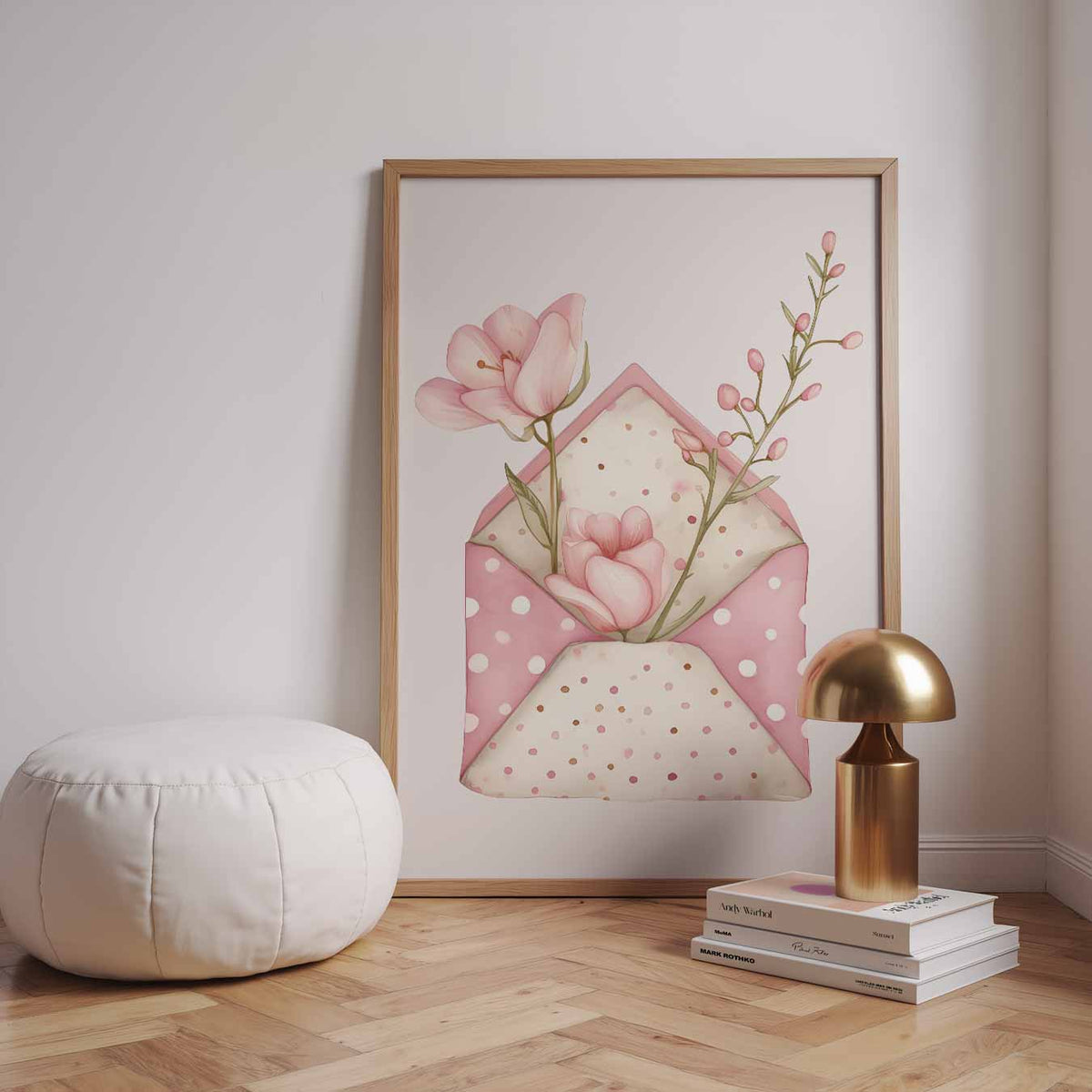 Bloemenbrief – speelse wandkunst als portret kinderposter