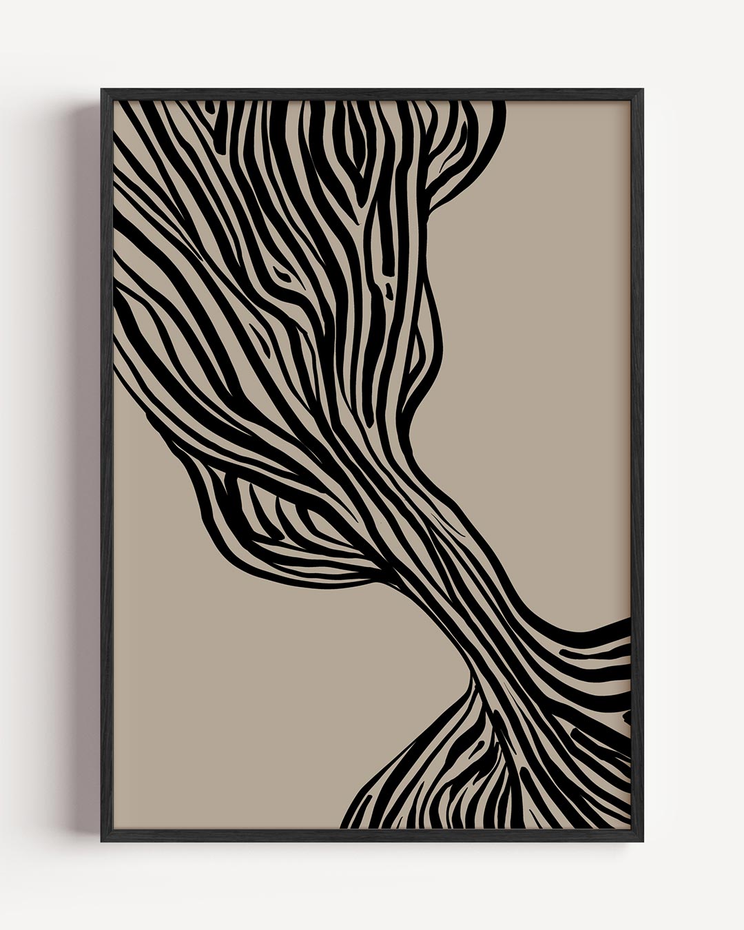 Abstracte Zebra Kunst – abstracte portret poster als wanddecoratie