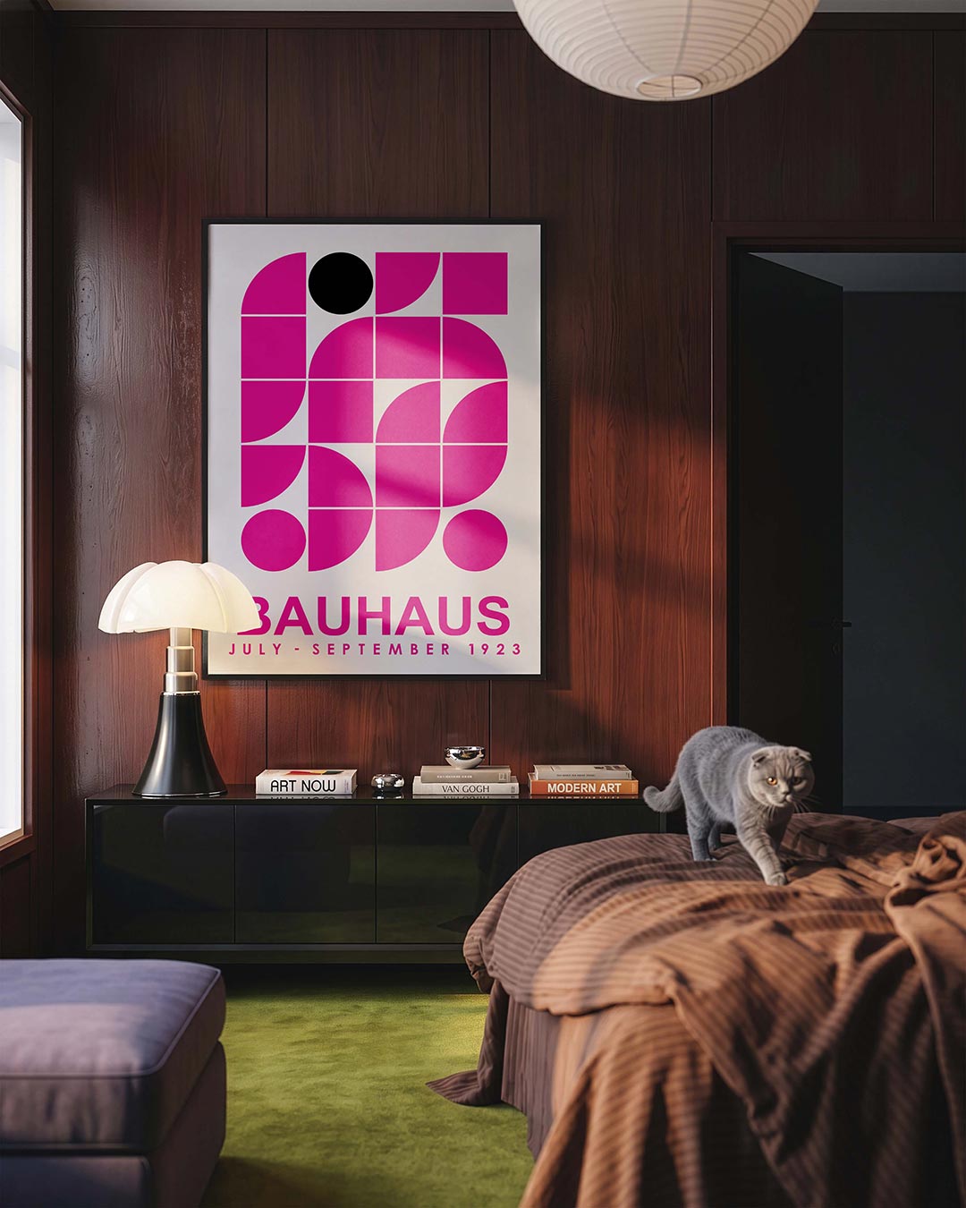 – geometrische Bauhaus poster in staand formaat