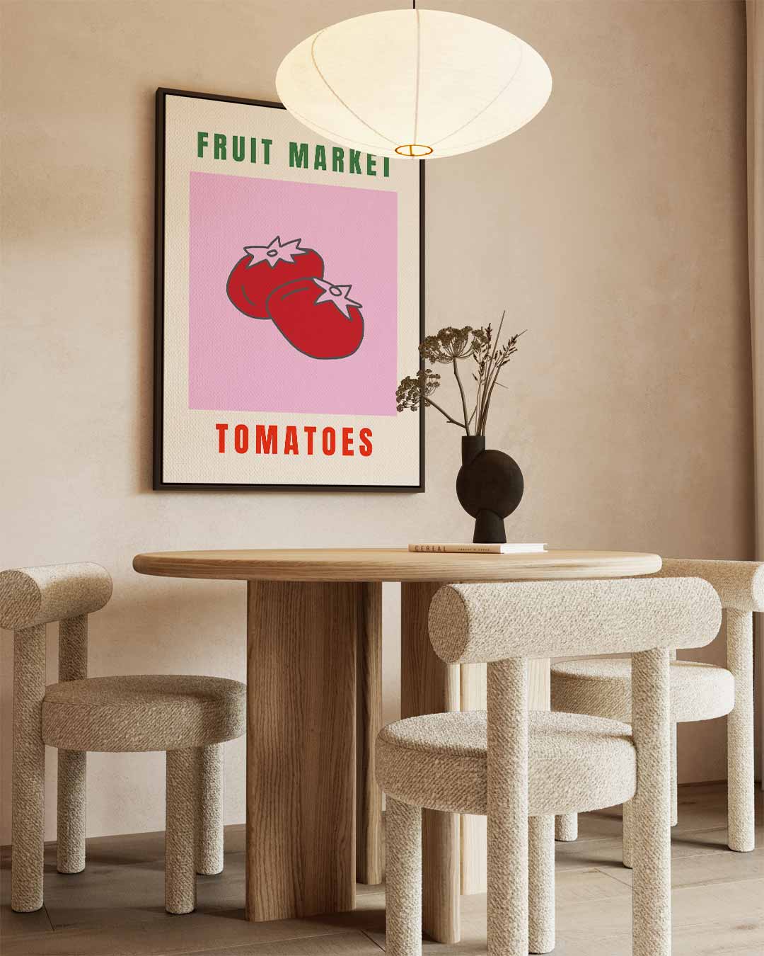 Fruit Market Tomaten Poster – canvas wanddecoratie in portret formaat