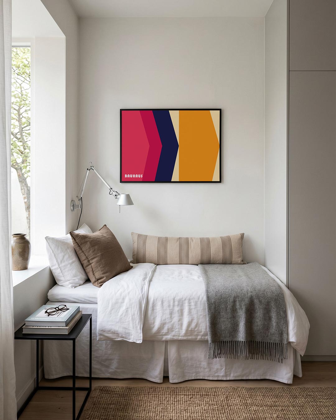 Vorm en kleurvlakken – moderne Bauhaus wandkunst als poster
