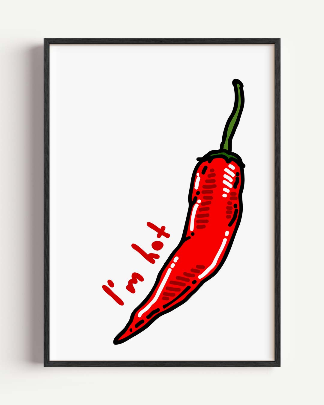 Spicy Peper – keuken portret poster als wanddecoratie